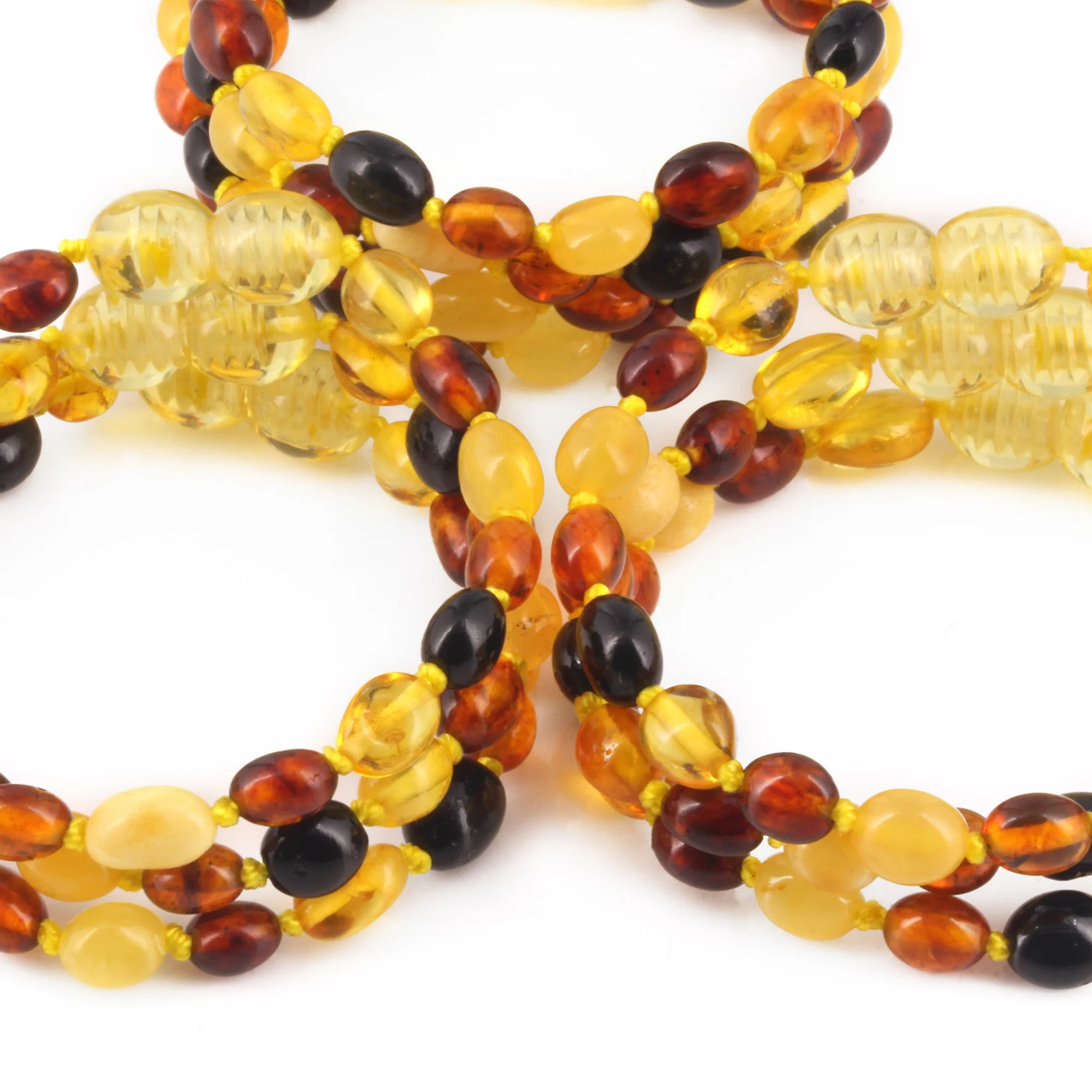 BALTIC AMBER BABY TEETHING BRACELETS LOT OF 10pcs - OLIVE. XO54M1