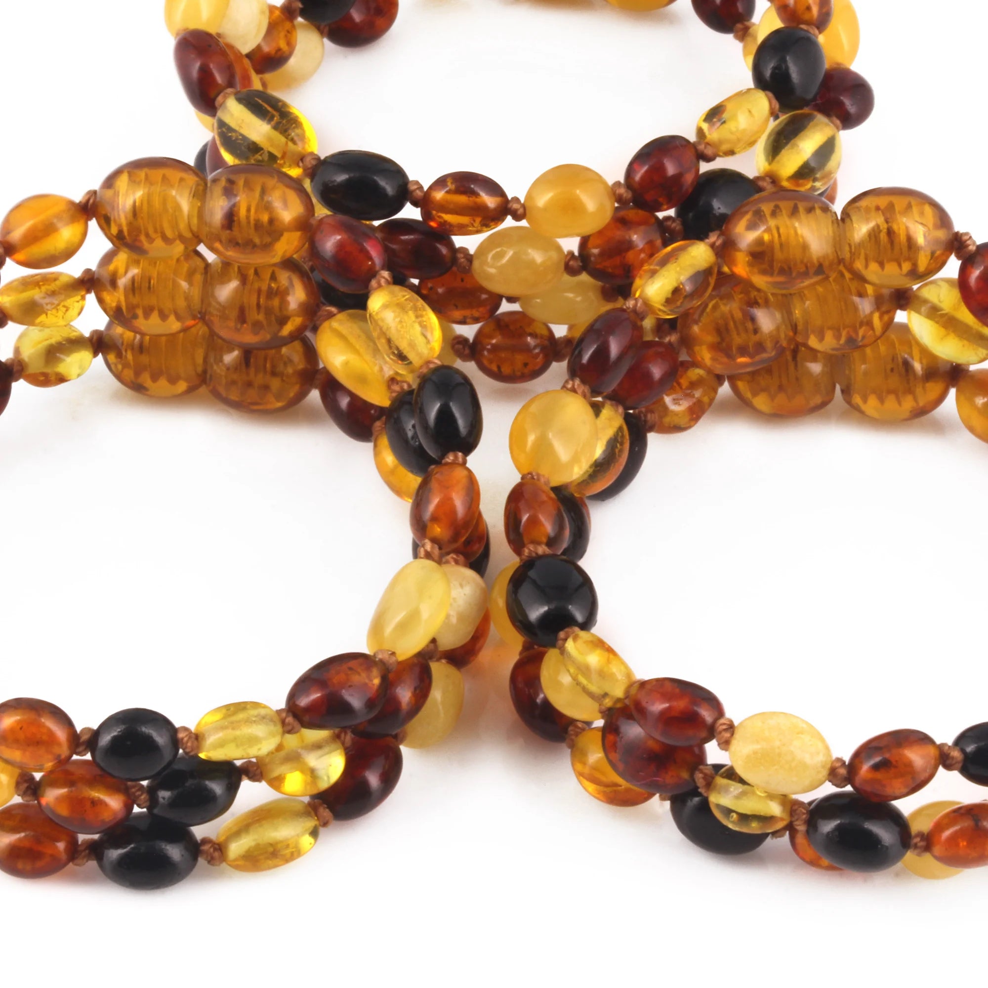 BALTIC AMBER BABY TEETHING BRACELETS LOT OF 10pcs - OLIVE. XO54M