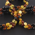BALTIC AMBER BABY TEETHING BRACELETS LOT OF 10pcs - OLIVE. XO54M2