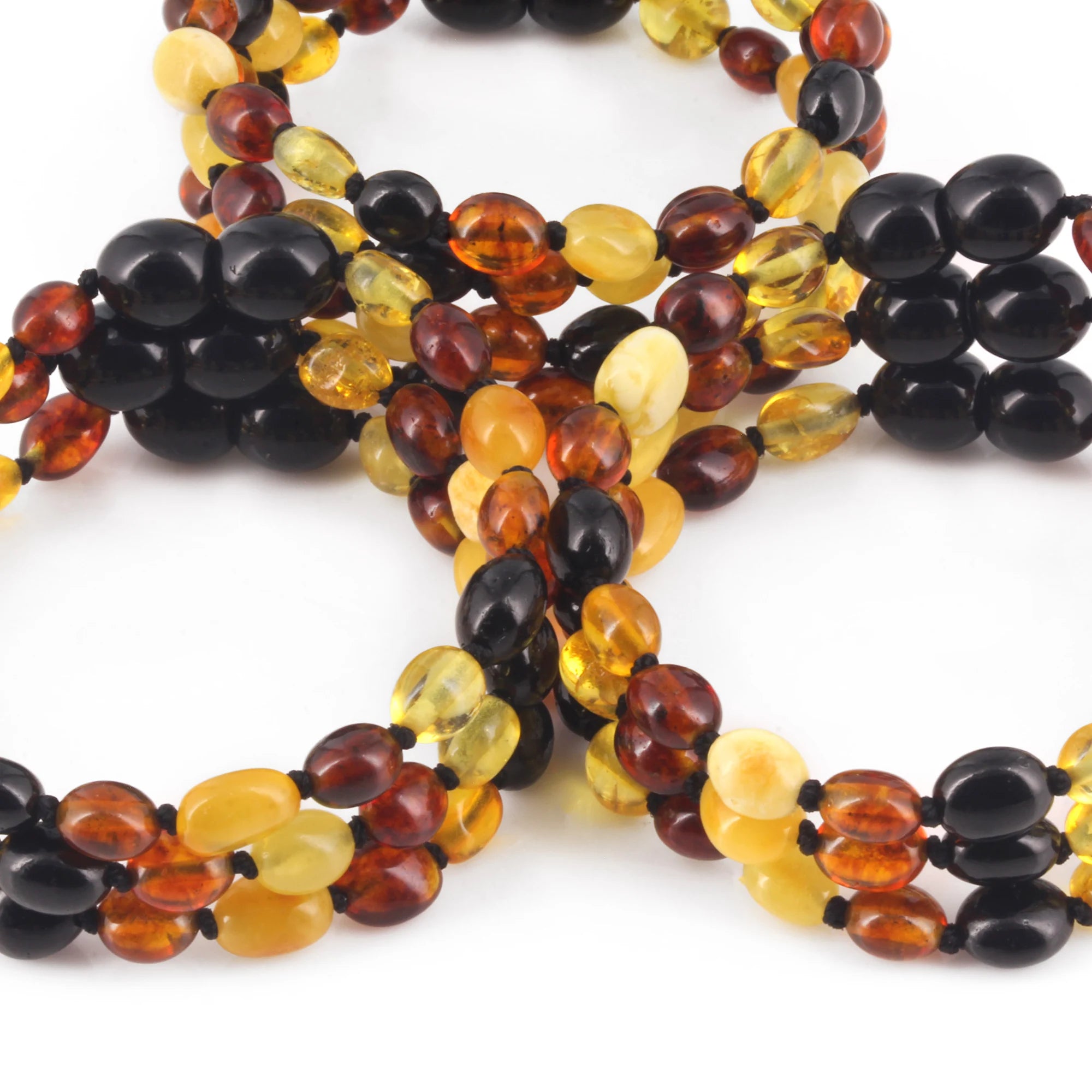 BALTIC AMBER BABY TEETHING BRACELETS LOT OF 10pcs - OLIVE. XO54M2