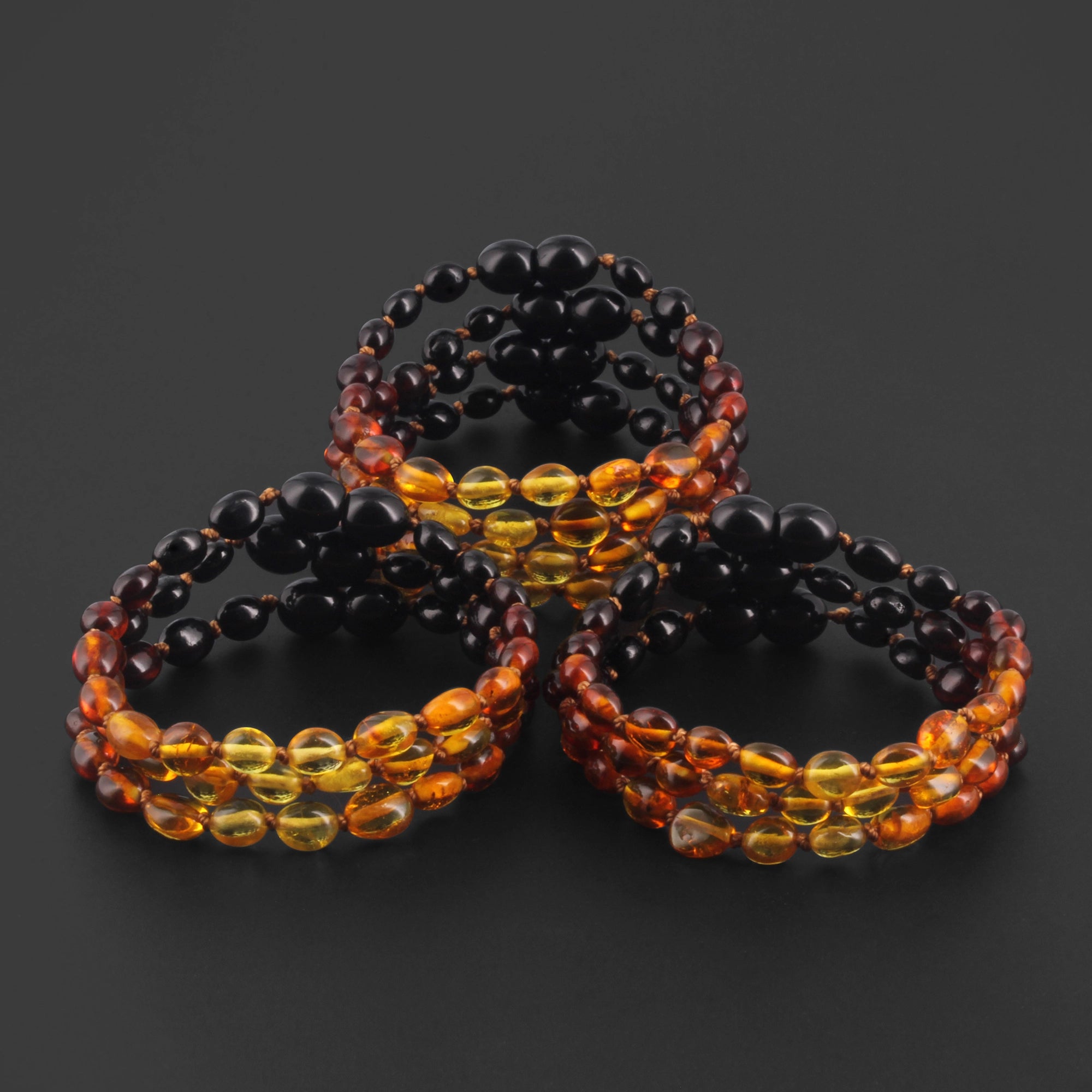 BALTIC AMBER JUNIOR BRACELETS LOT OF 10pcs - OLIVE. XO54R2