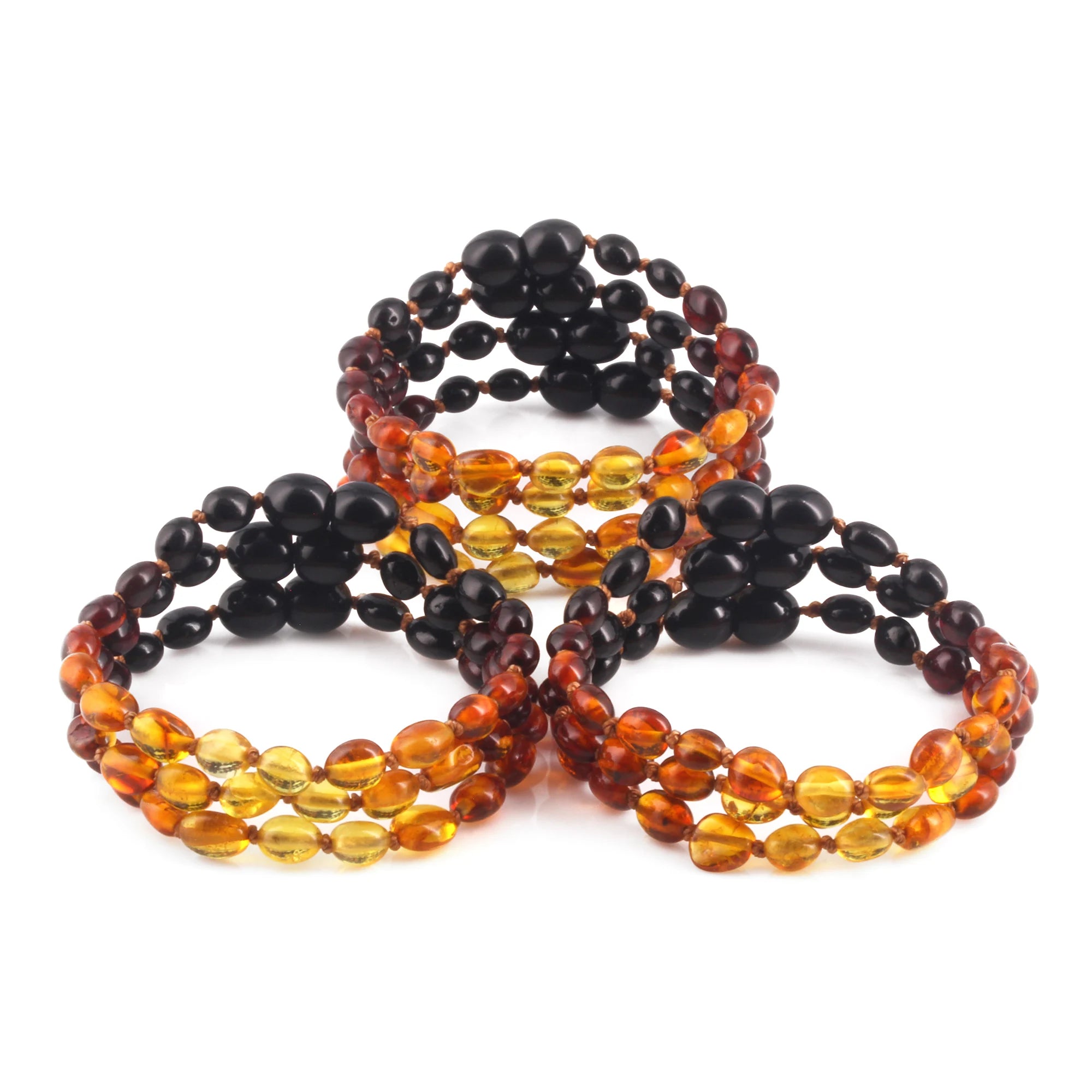 BALTIC AMBER JUNIOR BRACELETS LOT OF 10pcs - OLIVE. XO54R2