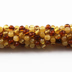 Baltic Amber Baby Teething Necklace Baroque Multicolor Glossy Finish - Wholesale Lot of 10pcs - 32cm / 12.6in - BE198