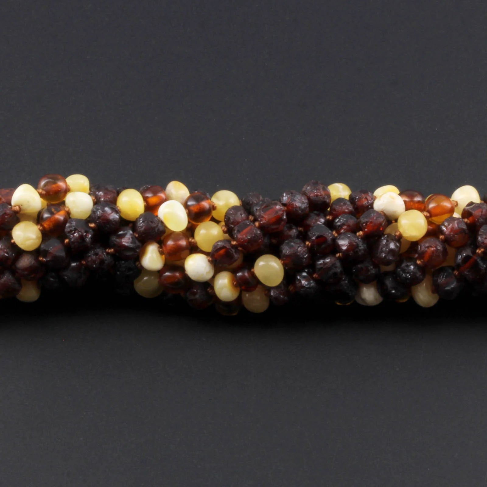 Baltic Amber Baby Teething Necklace Baroque Cognac Rough Finish - Wholesale Lot of 10pcs - 32cm / 12.6in - CE141