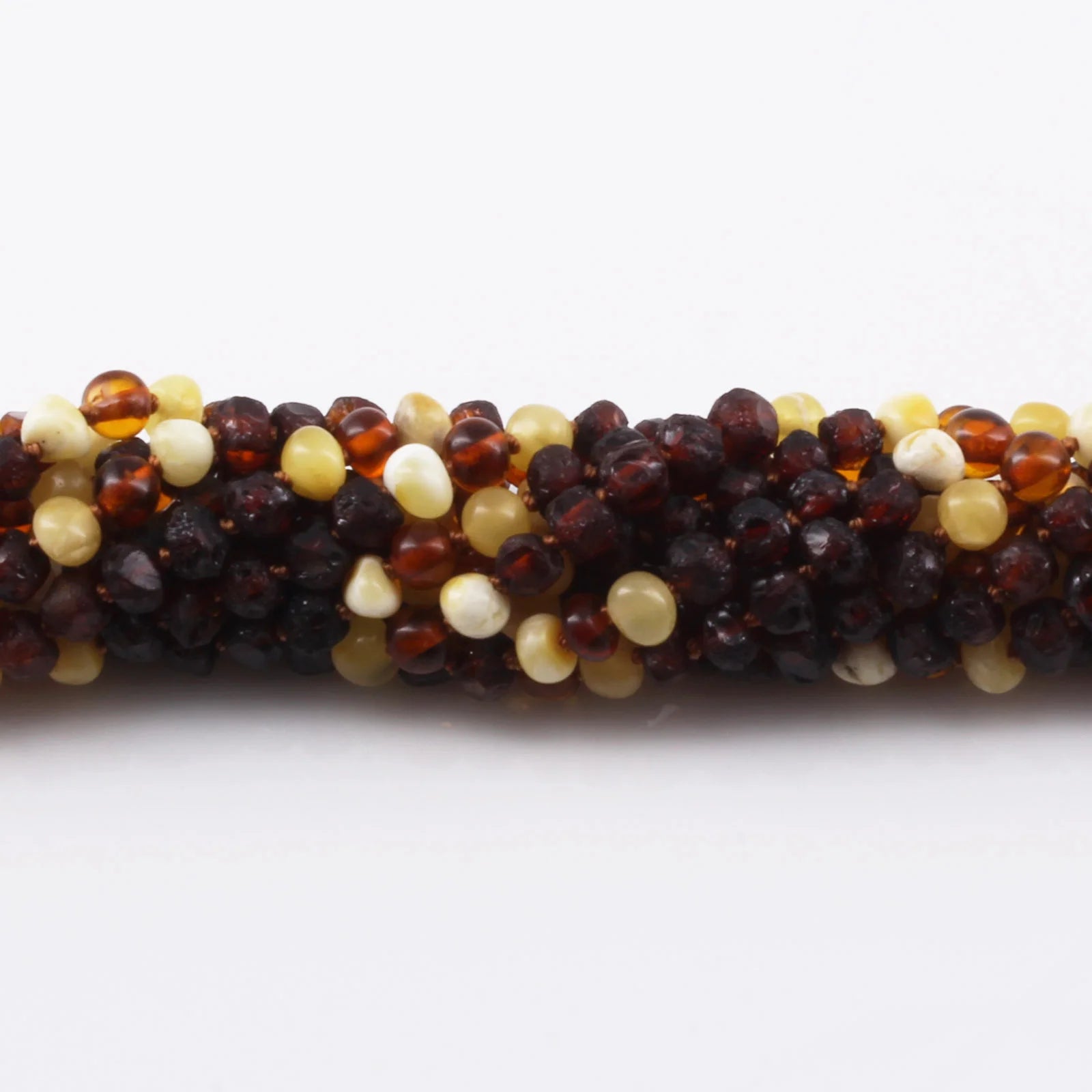 Baltic Amber Baby Teething Necklace Baroque Cognac Rough Finish - Wholesale Lot of 10pcs - 32cm / 12.6in - CE141