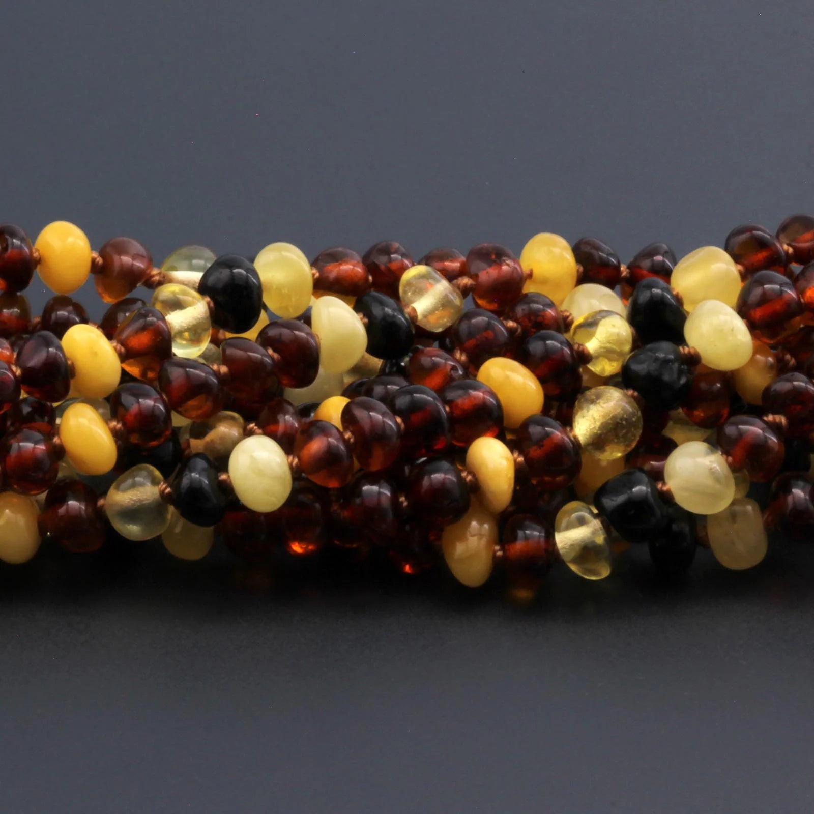 BALTIC AMBER BABY TEETHING NECKLACES LOT OF 10pcs - BAROQUE. LE392