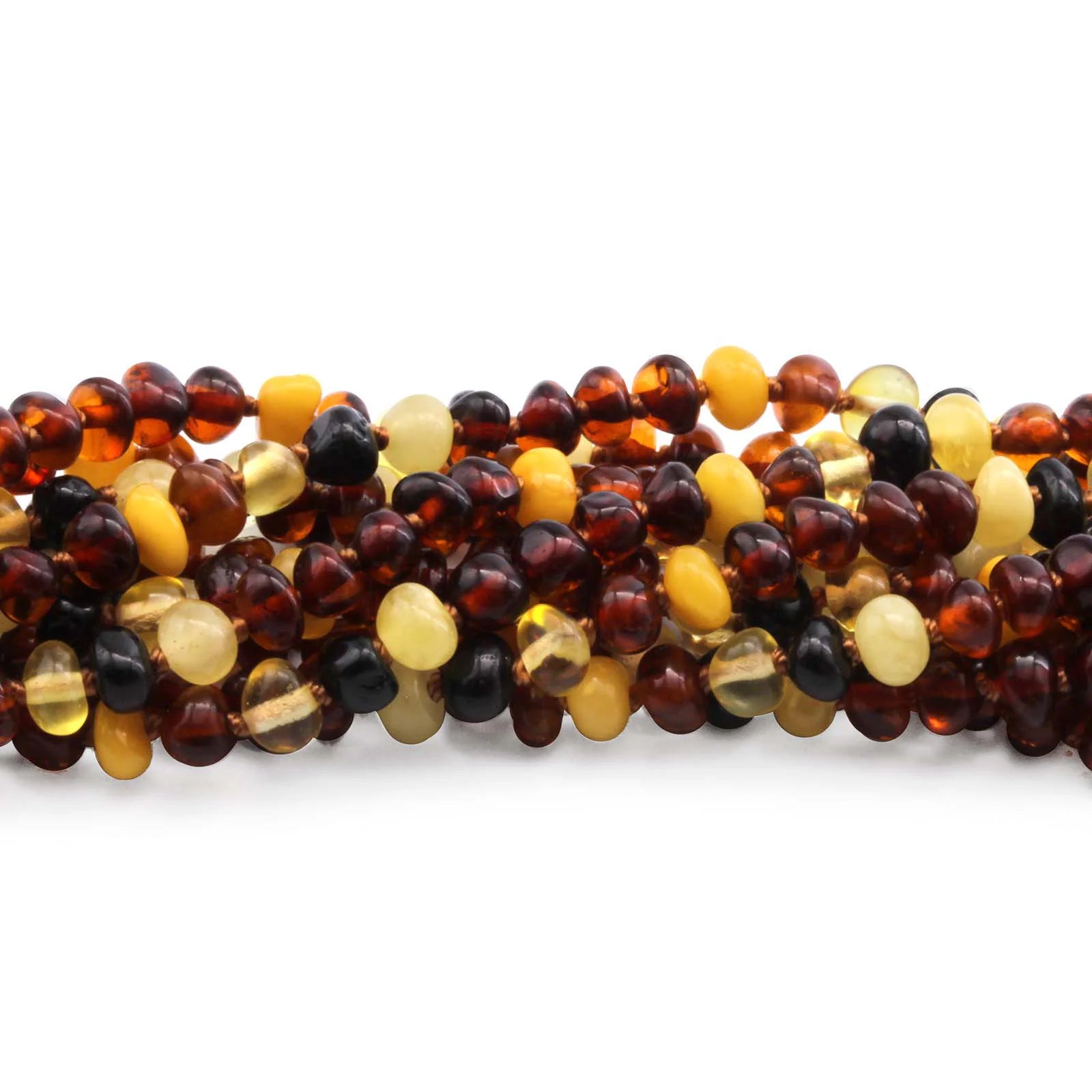 BALTIC AMBER BABY TEETHING NECKLACES LOT OF 10pcs - BAROQUE. LE392