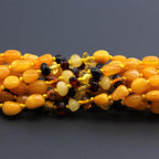 BALTIC AMBER BABY TEETHING NECKLACES LOT OF 10pcs - OLIVE. LE396