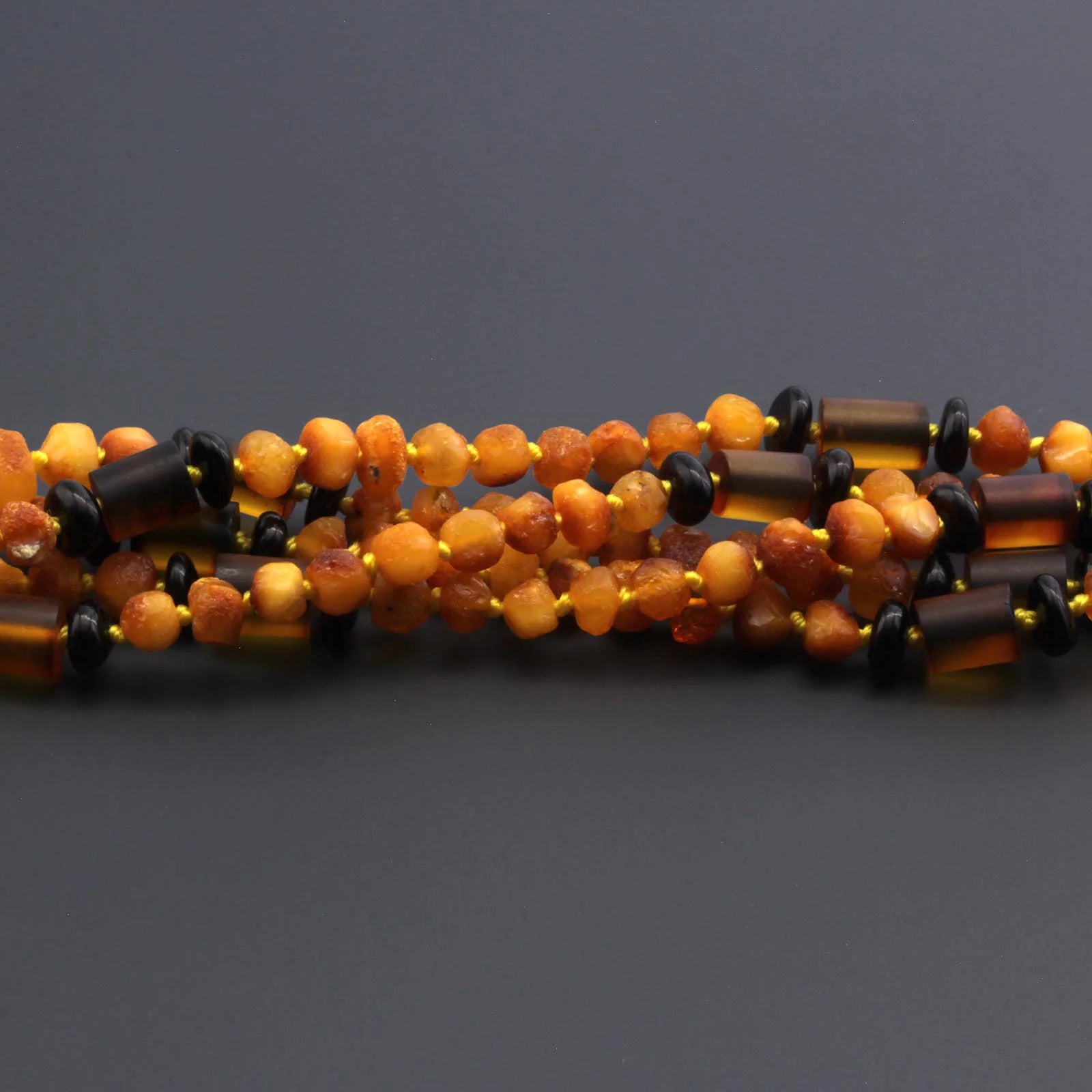 Baltic Amber Junior Necklace Baroque Milky Orange Glossy Finish - Wholesale Lot of 10pcs - 38cm / 15in - JN62