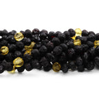 Baltic Amber Baby Teething Bracelet Baroque Black Rough Finish - Wholesale Lot of 10pcs - 14cm / 5.5in - BE189