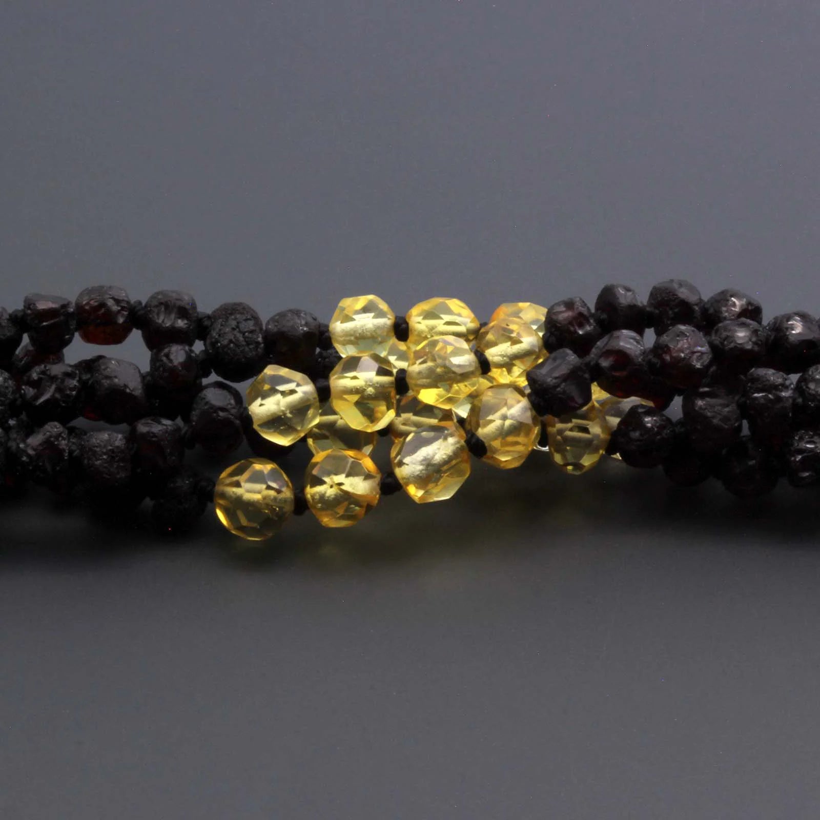 Baltic Amber Baby Teething Necklace Baroque Dark Cognac Rough Finish - Wholesale Lot of 10pcs - 32cm / 12.6in - LE386
