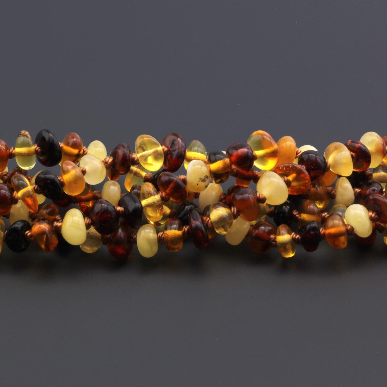 BALTIC AMBER BABY TEETHING NECKLACES LOT OF 10pcs - ROUNDEL. XR53M