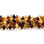 BALTIC AMBER BABY TEETHING NECKLACES LOT OF 10pcs - ROUNDEL. XR53M