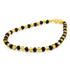 Baltic Amber Baby Teething Necklace Baroque Multicolor Glossy/Rough Finish - Wholesale Lot of 10pcs - 32cm / 12.6in - BE201