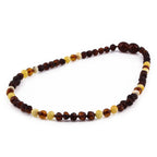 Baltic Amber Baby Teething Necklace Baroque Cognac Rough Finish - Wholesale Lot of 10pcs - 32cm / 12.6in - CE141