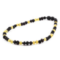 Baltic Amber Baby Teething Necklace Baroque Black Rough Finish - Wholesale Lot of 10pcs - 32cm / 12.6in - XLE6