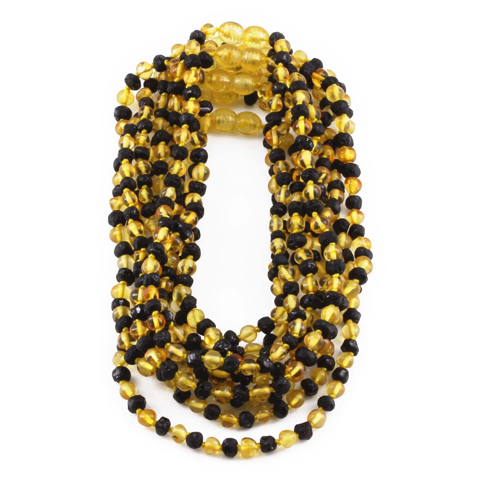 BALTIC AMBER BABY TEETHING NECKLACES LOT OF 10pcs - BAROQUE. BE201