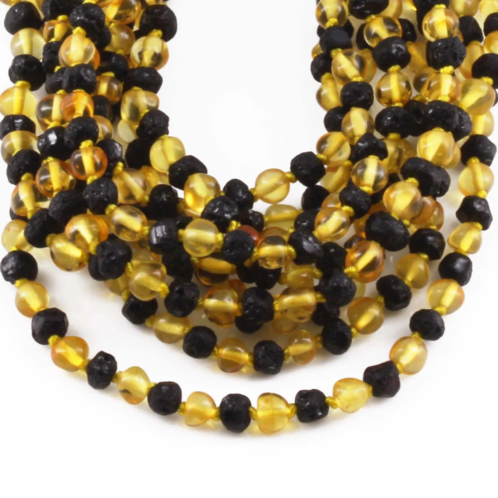 BALTIC AMBER BABY TEETHING NECKLACES LOT OF 10pcs - BAROQUE. BE201