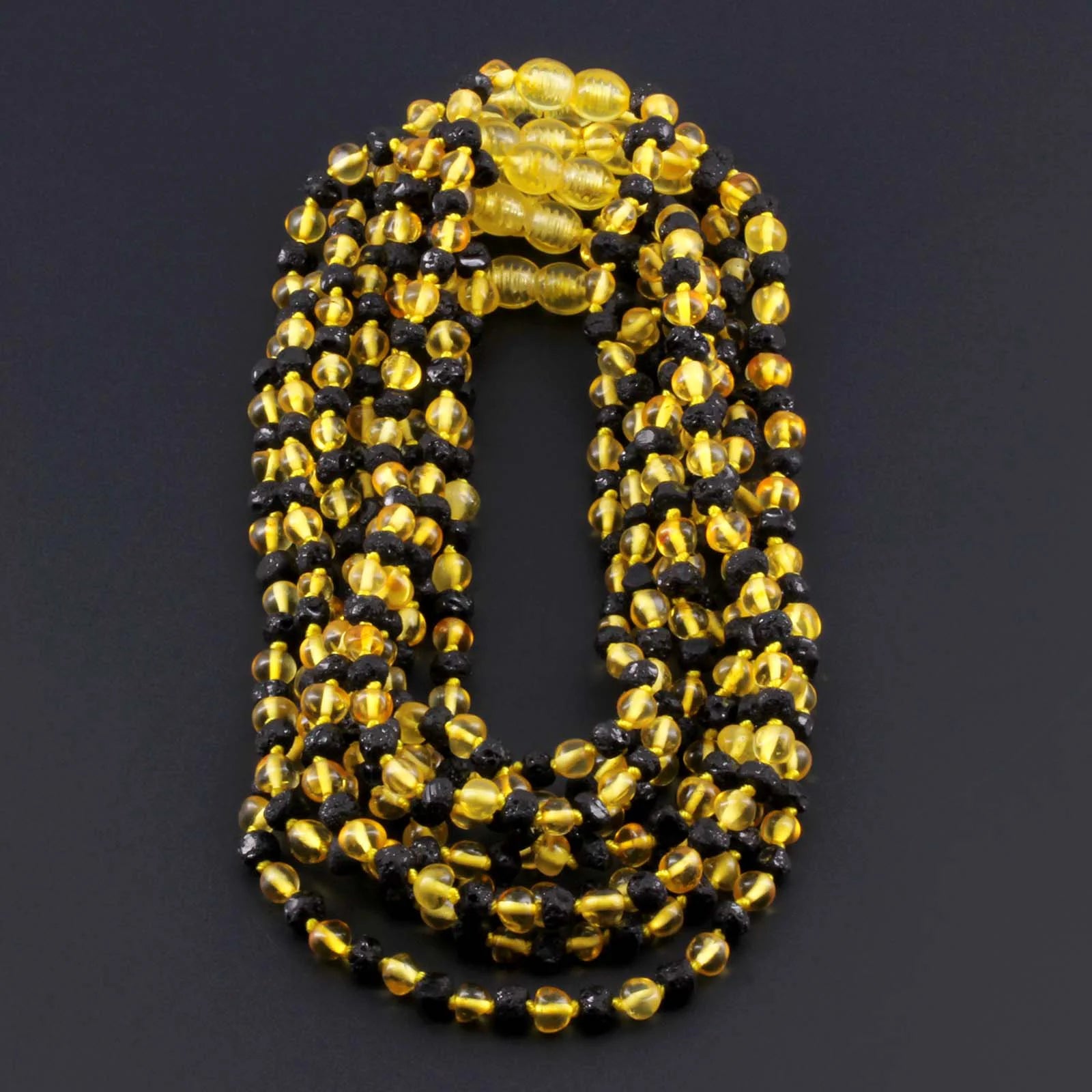 BALTIC AMBER BABY TEETHING NECKLACES LOT OF 10pcs - BAROQUE. BE201