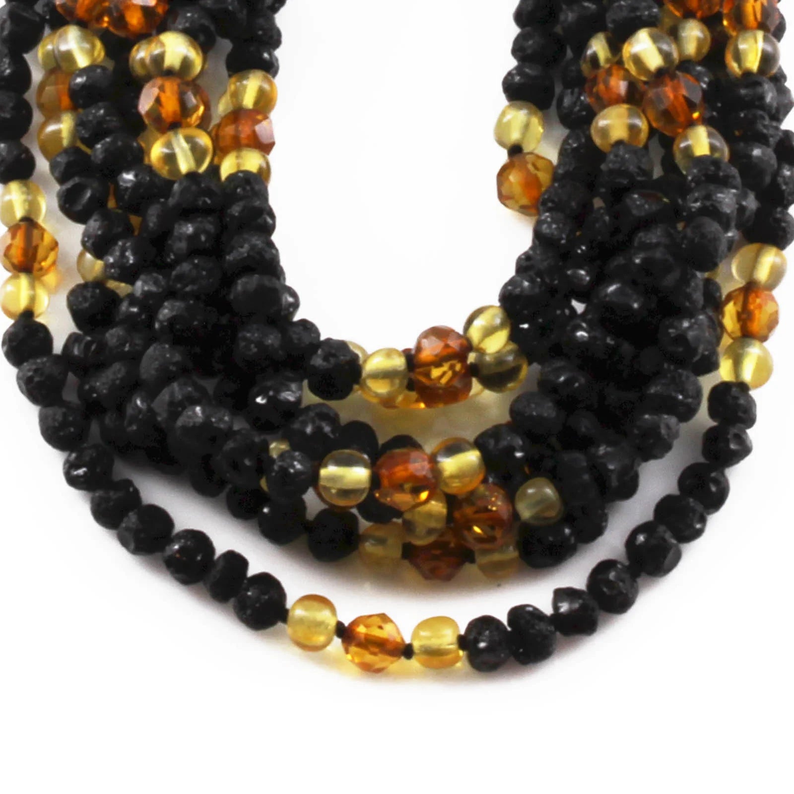 BALTIC AMBER BABY TEETHING NECKLACES LOT OF 10pcs - BAROQUE. BE203