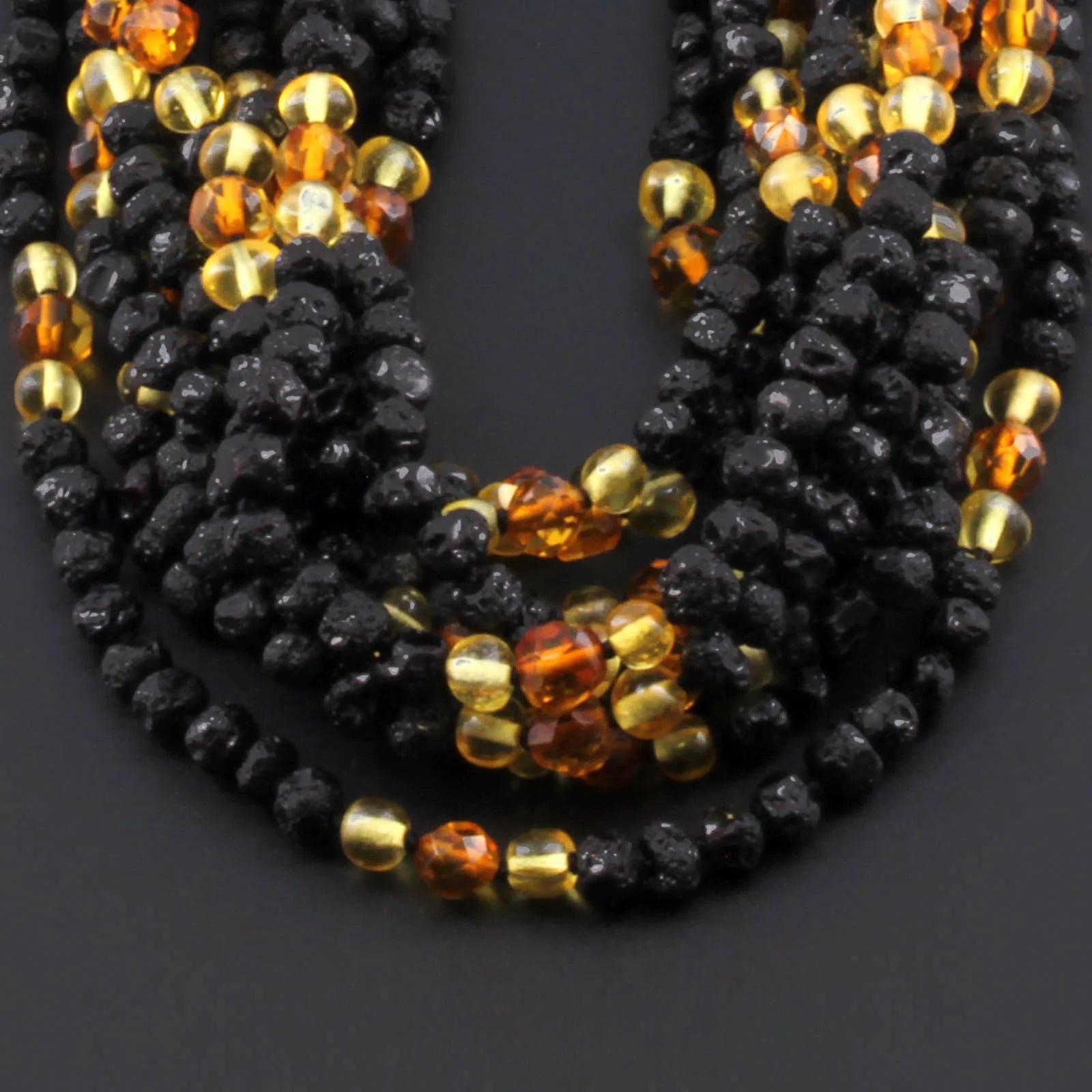 BALTIC AMBER BABY TEETHING NECKLACES LOT OF 10pcs - BAROQUE. BE203