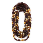 Baltic Amber Baby Teething Necklace Baroque Cognac Rough Finish - Wholesale Lot of 10pcs - 32cm / 12.6in - CE141