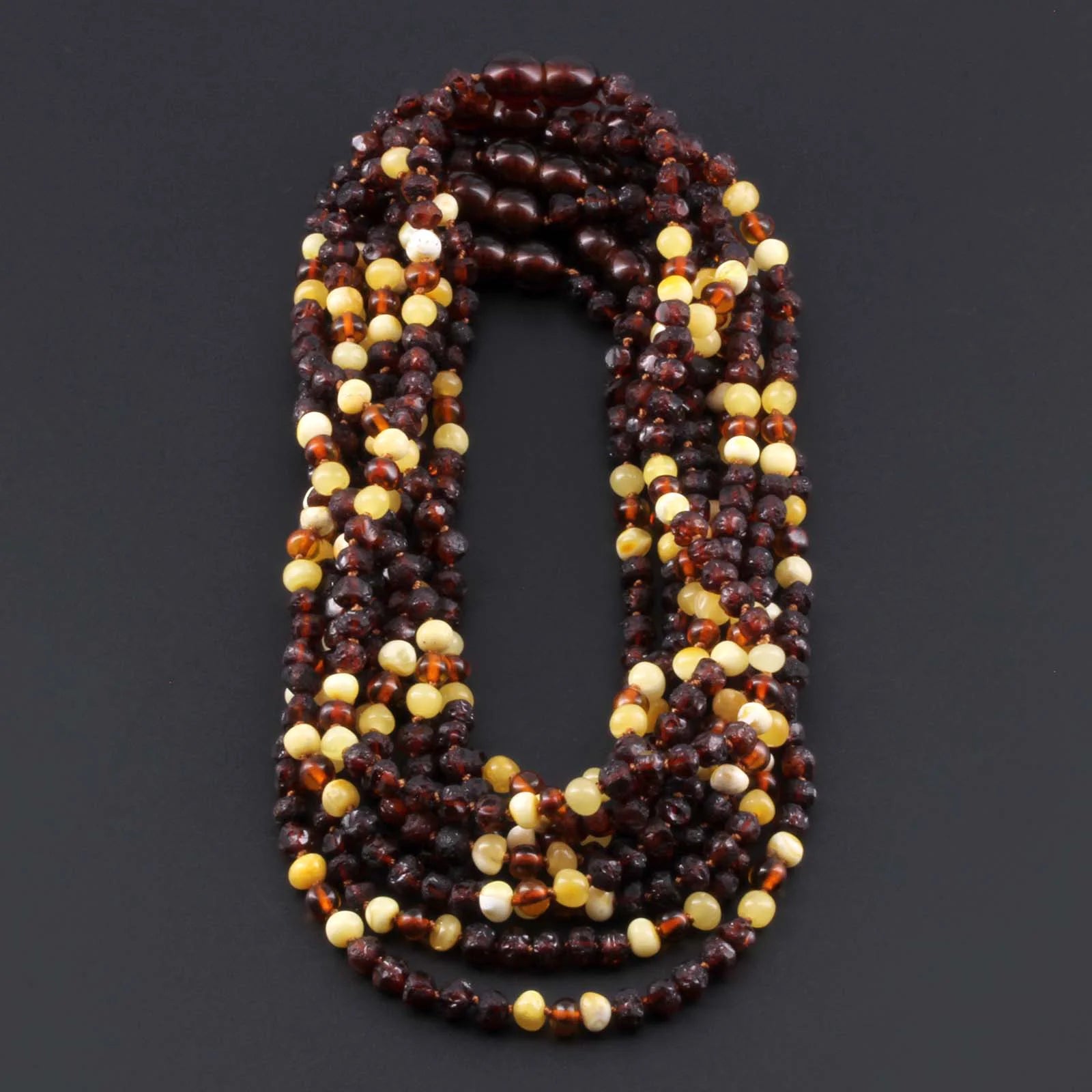 BALTIC AMBER BABY TEETHING NECKLACES LOT OF 10pcs - BAROQUE. CE141