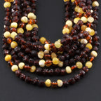 Baltic Amber Baby Teething Necklace Baroque Cognac Rough Finish - Wholesale Lot of 10pcs - 32cm / 12.6in - CE141