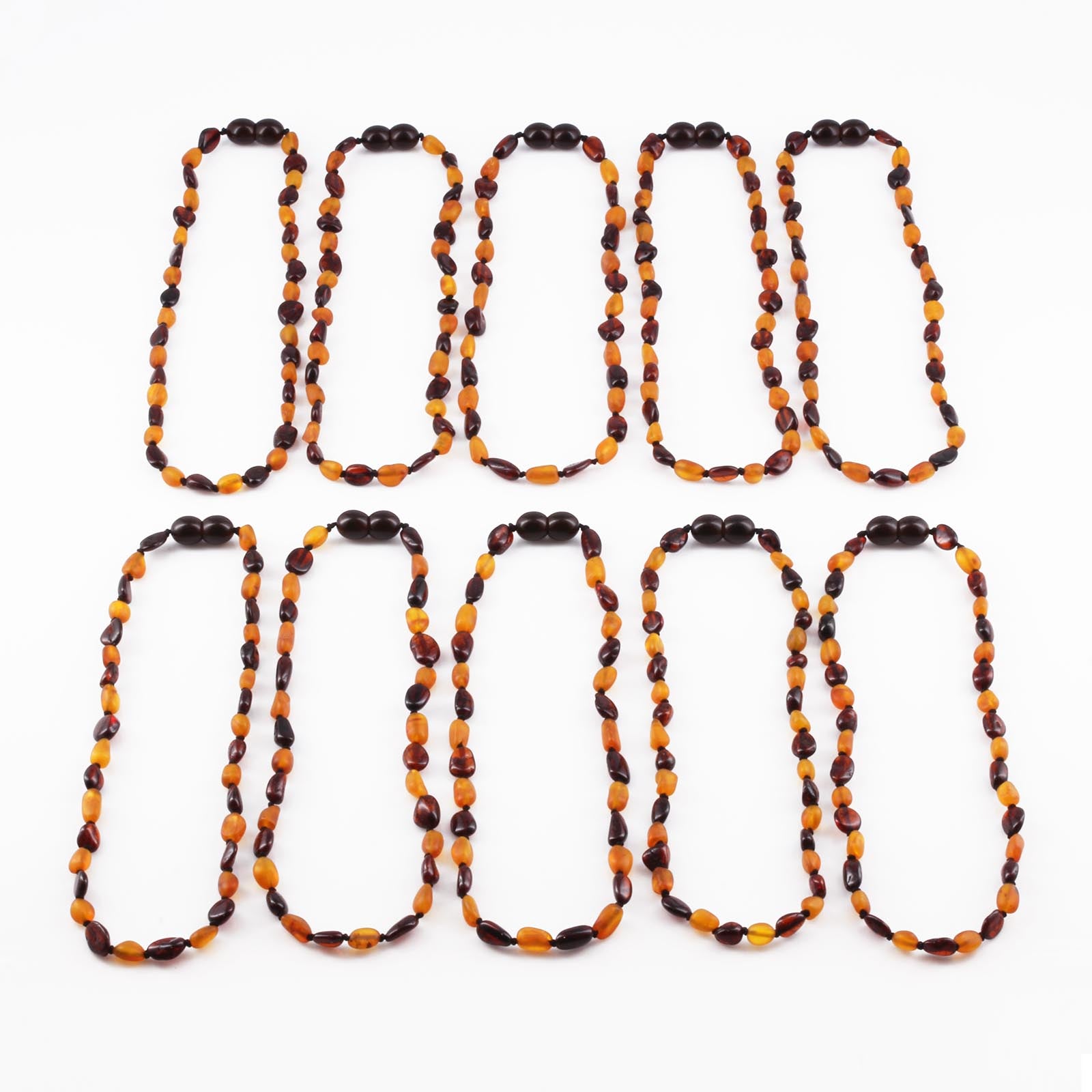 BALTIC AMBER BABY TEETHING NECKLACES LOT OF 10pcs - OLIVE. LEO1