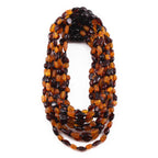 Baltic Amber Baby Teething Necklace Olive Cognac Glossy/Matte Finish - Wholesale Lot of 10pcs - 32cm / 12.6in - LE01