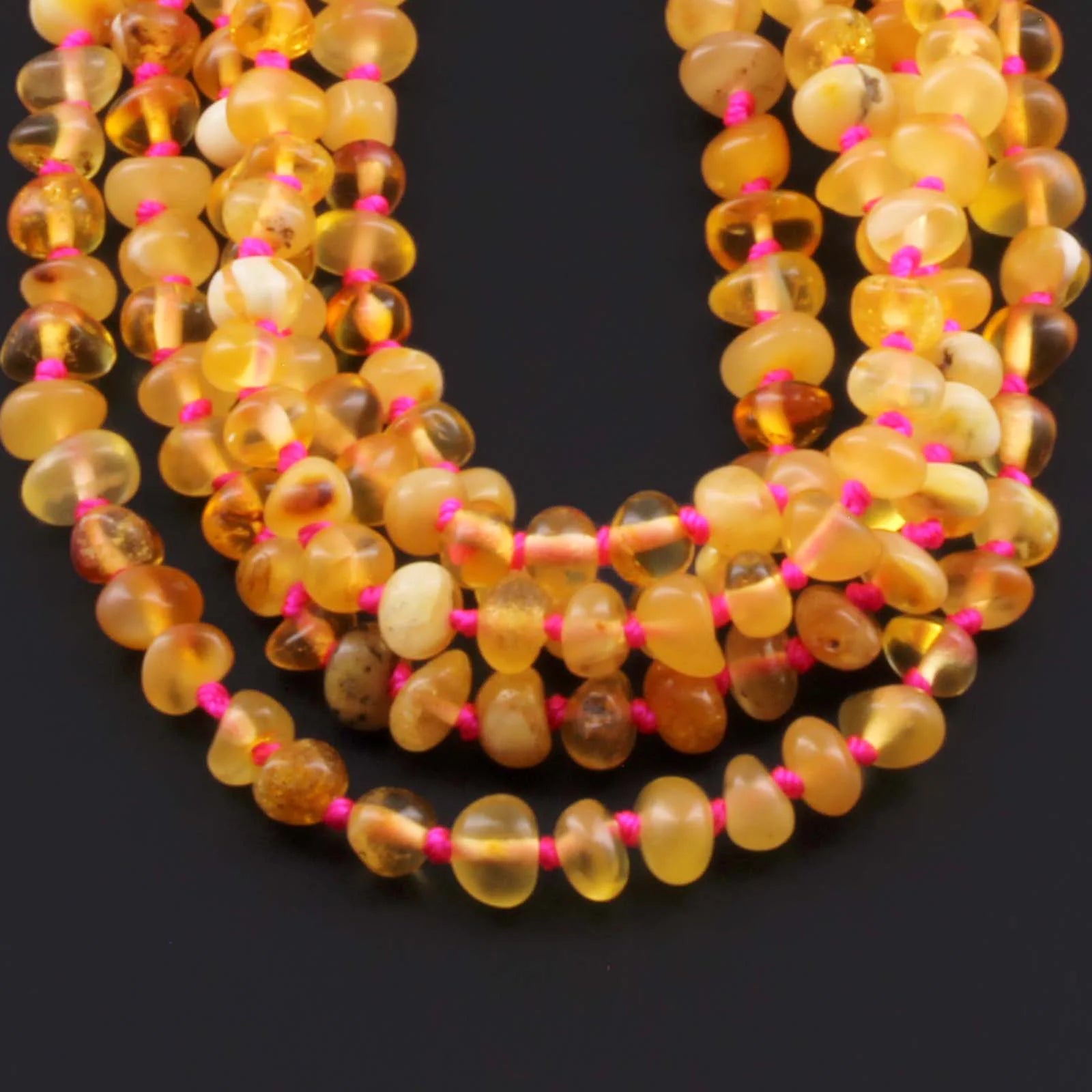 BALTIC AMBER BABY TEETHING NECKLACES LOT OF 10pcs - BAROQUE. BE214