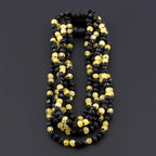 Baltic Amber Baby Teething Necklace Baroque Black Rough Finish - Wholesale Lot of 10pcs - 32cm / 12.6in - XLE6