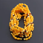 BALTIC AMBER BABY NECKLACES LOT OF 10pcs - OLIVE. BE194