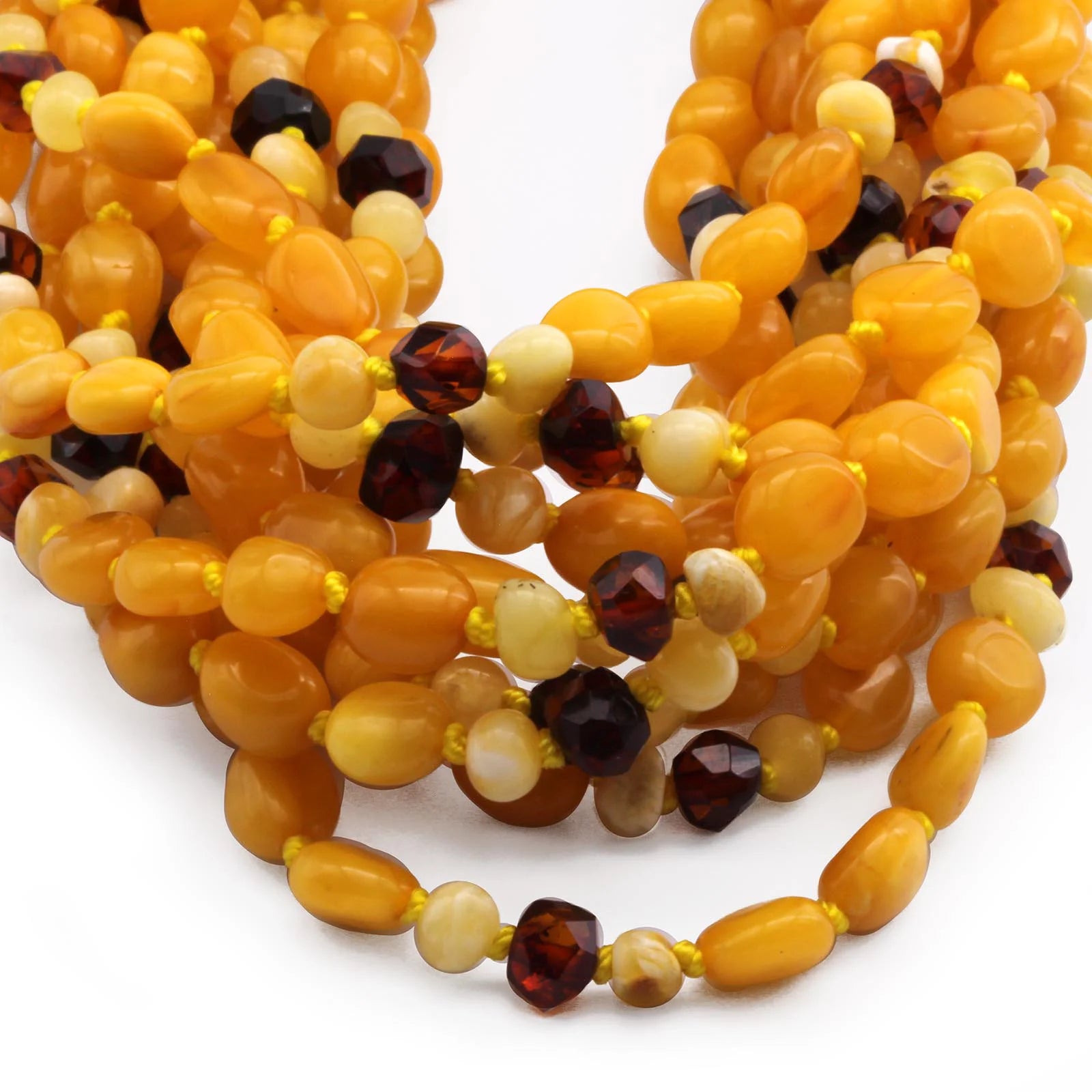 BALTIC AMBER BABY NECKLACES LOT OF 10pcs - OLIVE. BE194