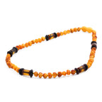 Baltic Amber Junior Necklace Baroque Milky Orange Glossy Finish - Wholesale Lot of 10pcs - 38cm / 15in - JN62