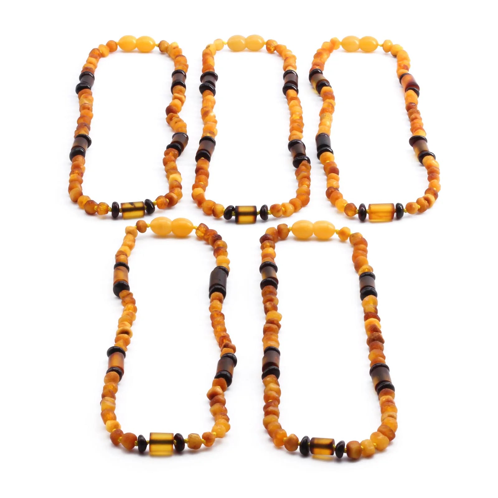 BALTIC AMBER JUNIOR NECKLACES LOT OF 10pcs - BAROQUE. JN62