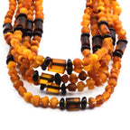 Baltic Amber Junior Necklace Baroque Milky Orange Glossy Finish - Wholesale Lot of 10pcs - 38cm / 15in - JN62