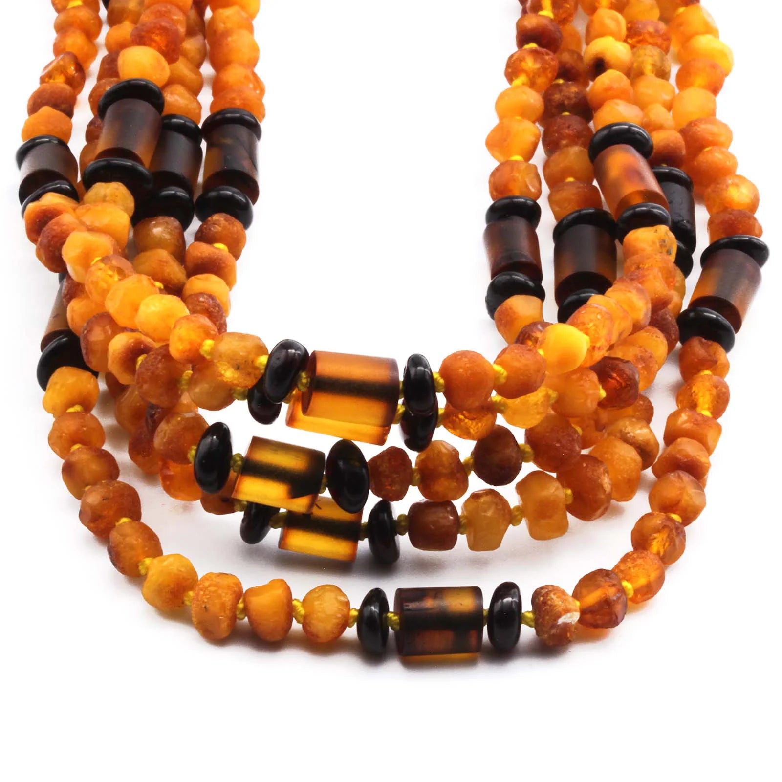 BALTIC AMBER JUNIOR NECKLACES LOT OF 10pcs - BAROQUE. JN62