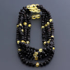 Baltic Amber Baby Teething Necklace Baroque Black Rough Finish - Wholesale Lot of 10pcs - 32cm / 12.6in - BE189