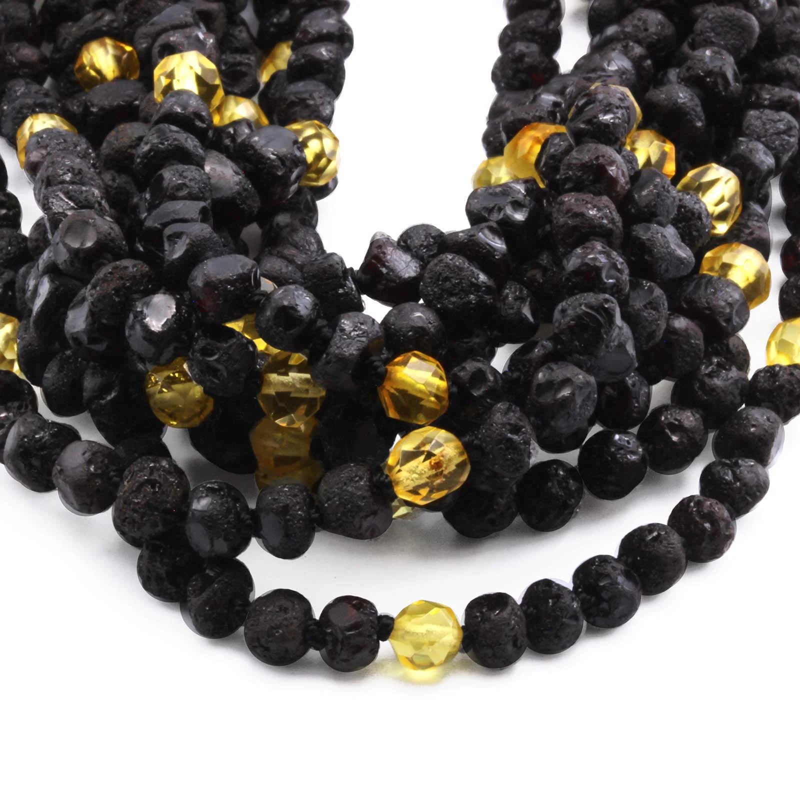 BALTIC AMBER BABY TEETHING NECKLACES LOT OF 10pcs - BAROQUE. BE189