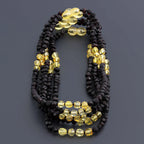 Baltic Amber Baby Teething Necklace Baroque Dark Cognac Rough Finish - Wholesale Lot of 10pcs - 32cm / 12.6in - LE386