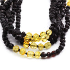 Baltic Amber Baby Teething Necklace Baroque Dark Cognac Rough Finish - Wholesale Lot of 10pcs - 32cm / 12.6in - LE386