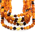 BALTIC AMBER BABY TEETHING NECKLACES LOT OF 10pcs - BAROQUE. LE388