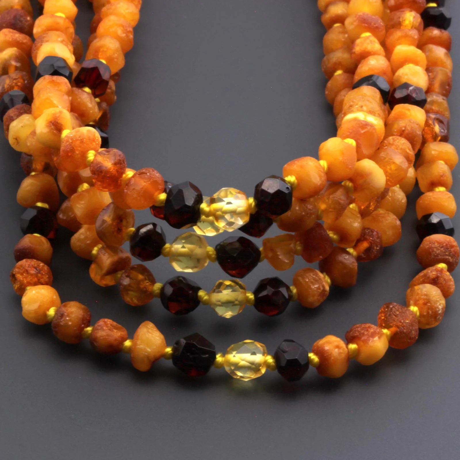 BALTIC AMBER BABY TEETHING NECKLACES LOT OF 10pcs - BAROQUE. LE388