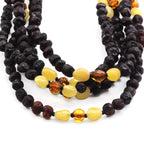 BALTIC AMBER BABY TEETHING NECKLACES LOT OF 10pcs - BAROQUE. LE389