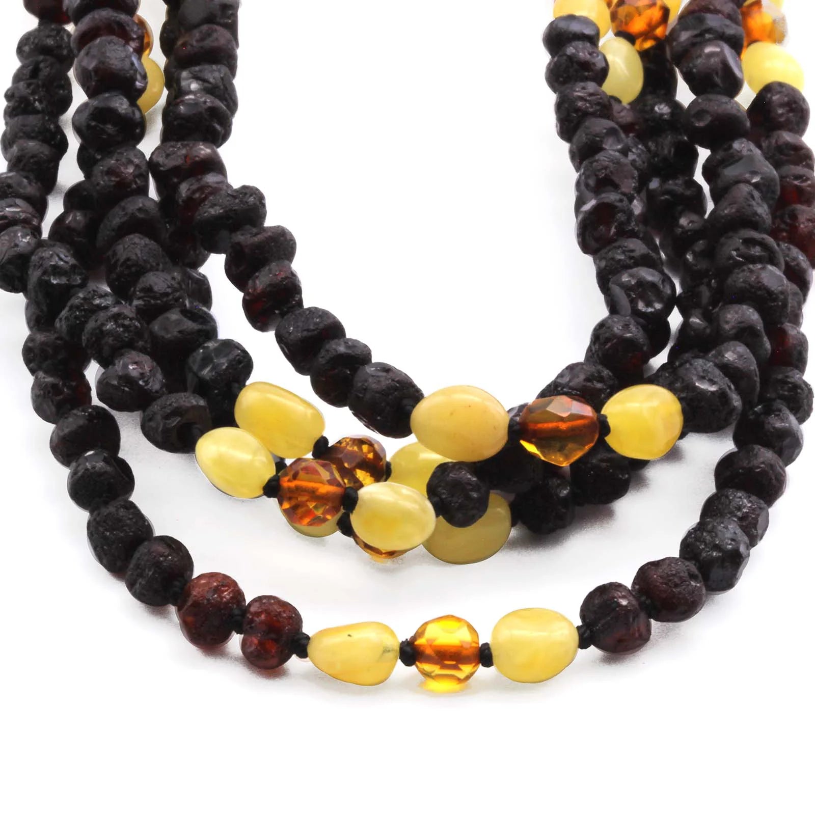 BALTIC AMBER BABY TEETHING NECKLACES LOT OF 10pcs - BAROQUE. LE389