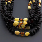 BALTIC AMBER BABY TEETHING NECKLACES LOT OF 10pcs - BAROQUE. LE389