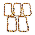 BALTIC AMBER BABY TEETHING NECKLACES LOT OF 10pcs - ROUNDEL. XR53M