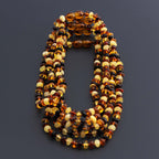 BALTIC AMBER BABY TEETHING NECKLACES LOT OF 10pcs - ROUNDEL. XR53M