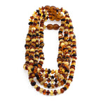 BALTIC AMBER BABY TEETHING NECKLACES LOT OF 10pcs - ROUNDEL. XR53M